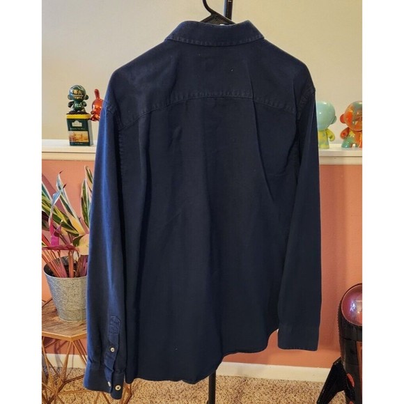 Untuckit Button up Shirt Mens Adult Extra Large Blue Button Down -Denim Like - Picture 3 of 3